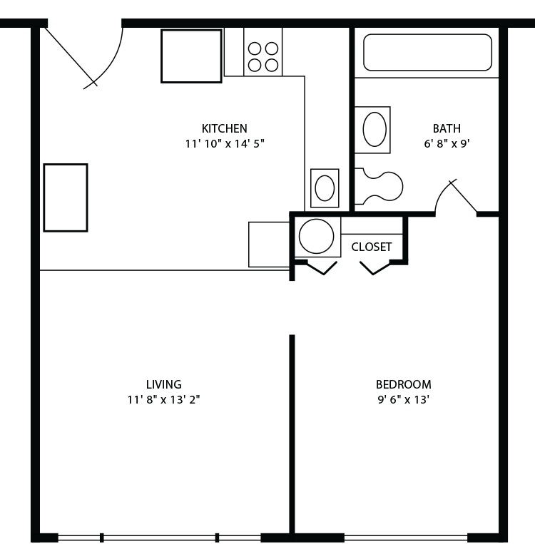 Frostburg Height Apt. for Physically Challenged Floor Plan